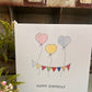 Hand Illustrated Heart Balloon Birthday Card