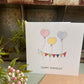 Hand Illustrated Heart Balloon Birthday Card