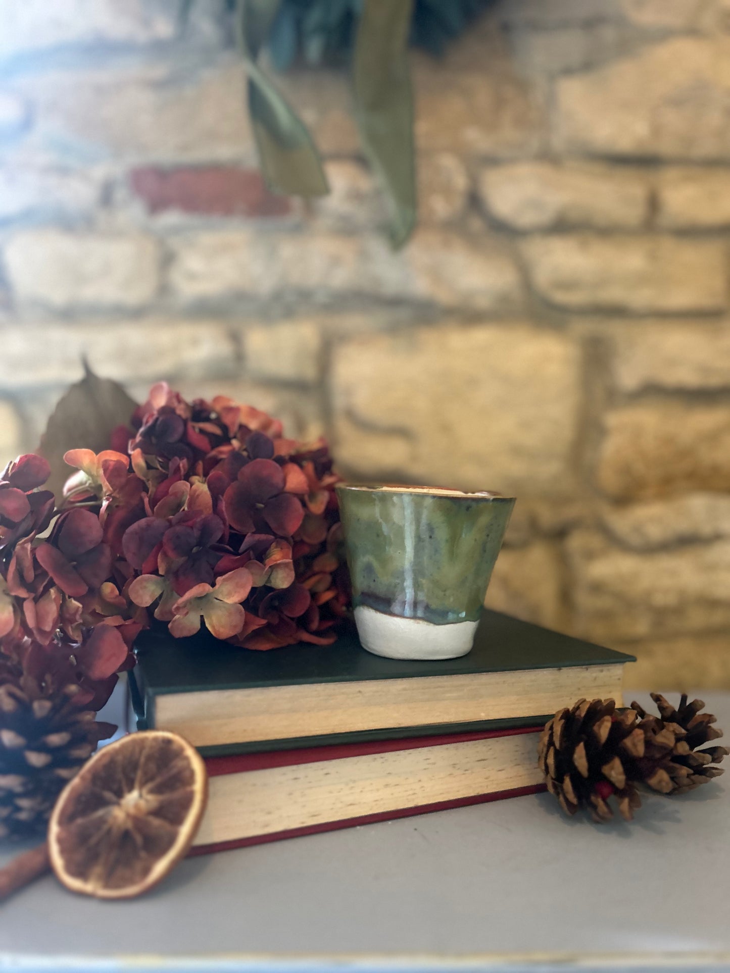 Rustic Handmade Candle - Ember| Cozy, Woodland Nature Scent in Reusable Pot