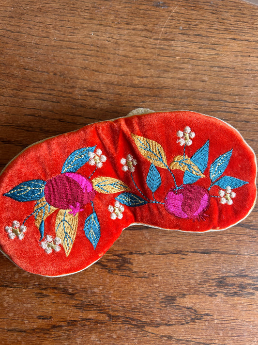 Luxury Lavender Velvet Eye Mask – Tangerine