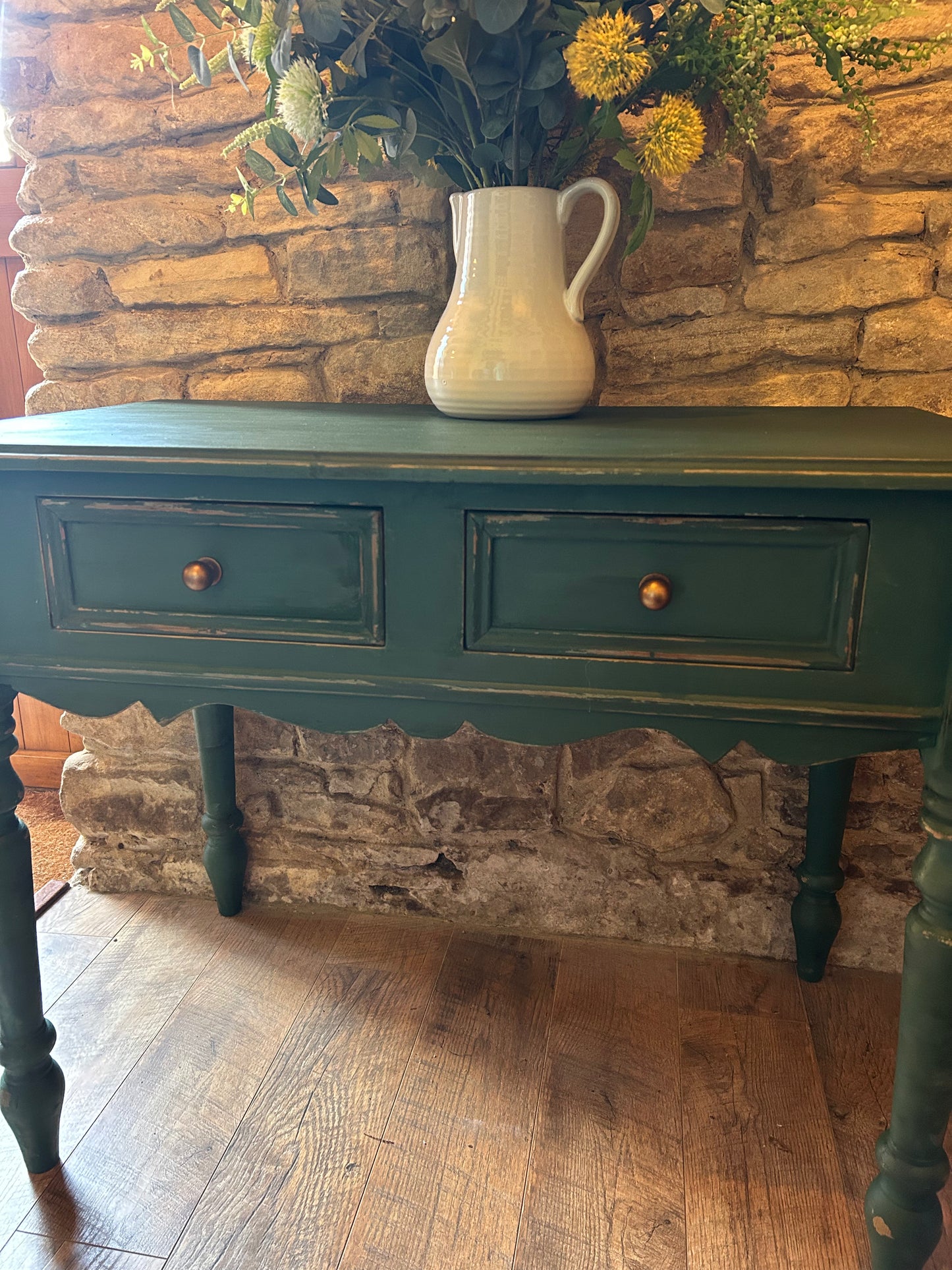 Country House Sideboard in Amsterdam Green| Hand Painted Vintage Sideboard