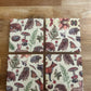 Handmade Woodland Ceramic Coasters- Set of 4