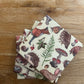 Handmade Woodland Ceramic Coasters- Set of 4