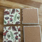 Handmade Woodland Ceramic Coasters- Set of 4