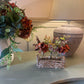 Autumn Hydrangea Three Bottle Arrangement in Woven Basket