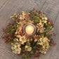 Green Hydrangea & Eucalyptus Table Centre with Candle