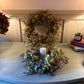 Green Hydrangea & Eucalyptus Table Centre with Candle