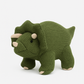Knitted Triceratops Dinosaur Toy