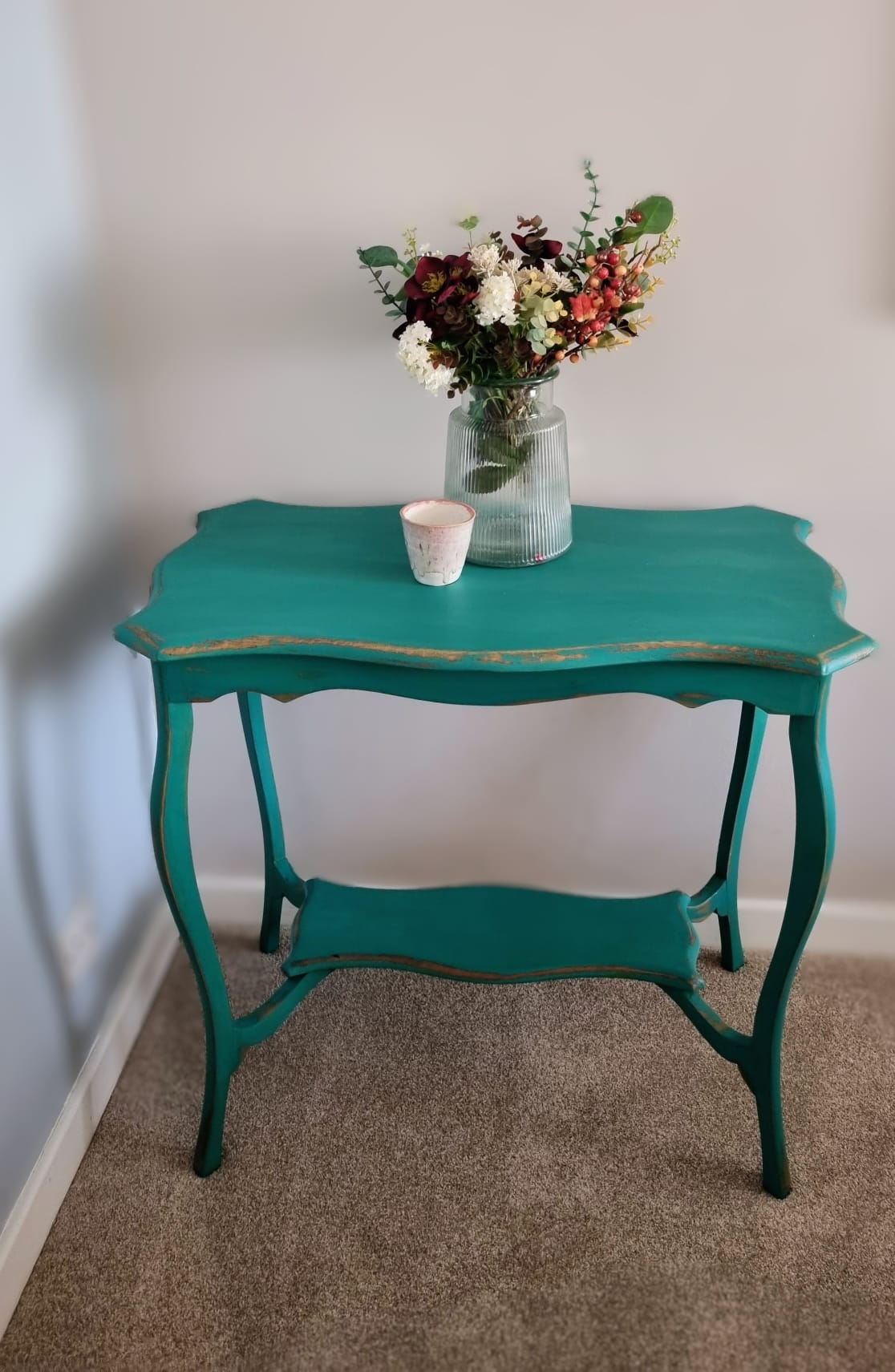 Hand Painted Green Table
