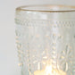 Glass Flower Tealight Holder with Gold Rim