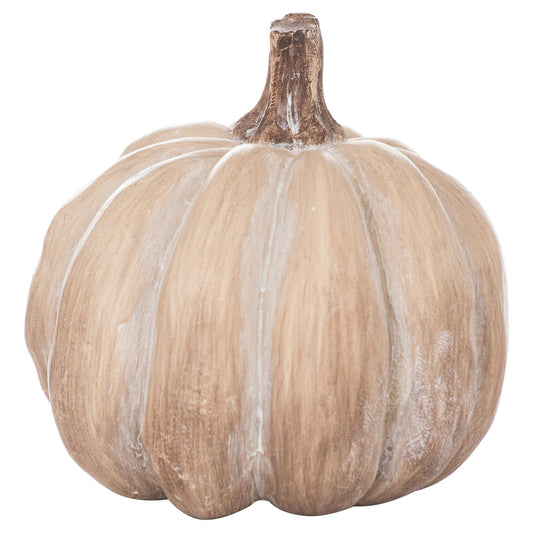 Carved Wood Effect Pumpkin