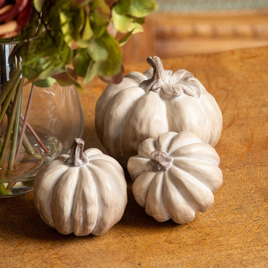 Carved Wood Effect Pumpkin