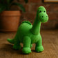 Knitted Green Diplodocus Dinosaur Soft Toy