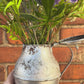 French Antique Metal Jug with Purple Wild Flowers