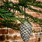 Silver Pinecone Ornaments
