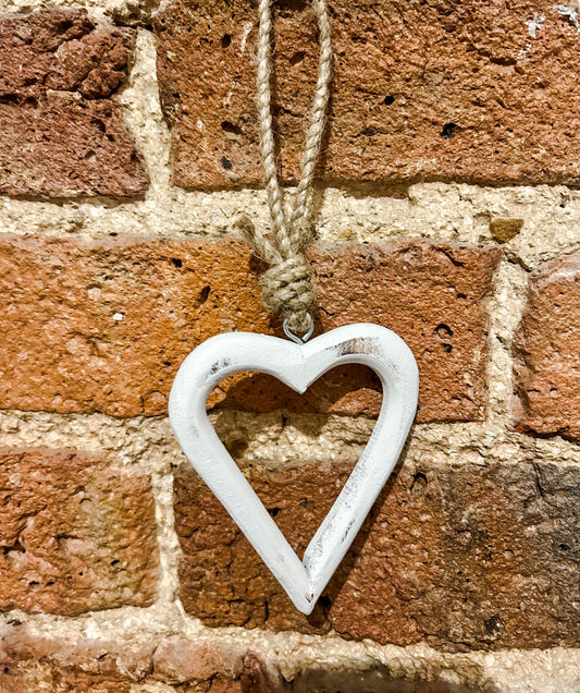 Hanging Wooden Heart 