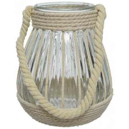 Glass Hurricane in Jute Fabric