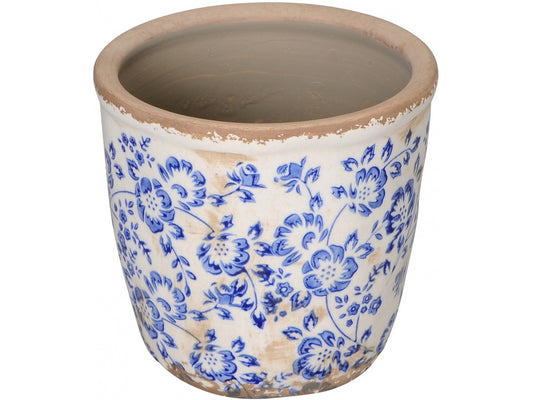 Floral Blue Planter 
